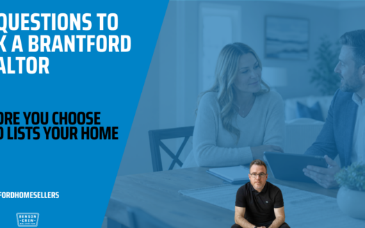 Brantford homeowner interviewing a Realtor before selling a home in Brantford