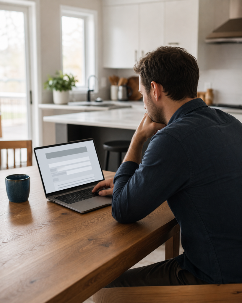 Brantford homeowner checking a Realtor's registration before choosing an agent